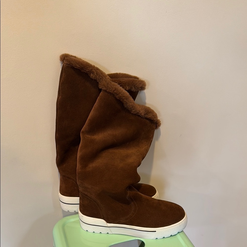 J/SLIDES Brown Winter Boots, Suede, Size 6 1/2- NWT, no box